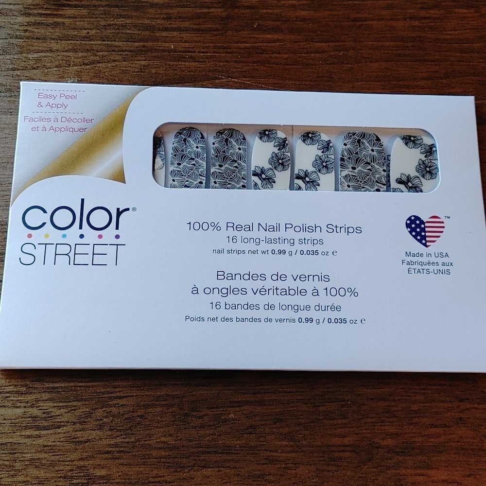 New COLOR STREET Real Nail Polish Strips Flower Power